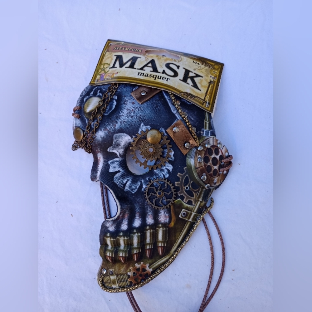 Steampunk Half Mask Cosplay Halloween Costume Party Themed Festival Western